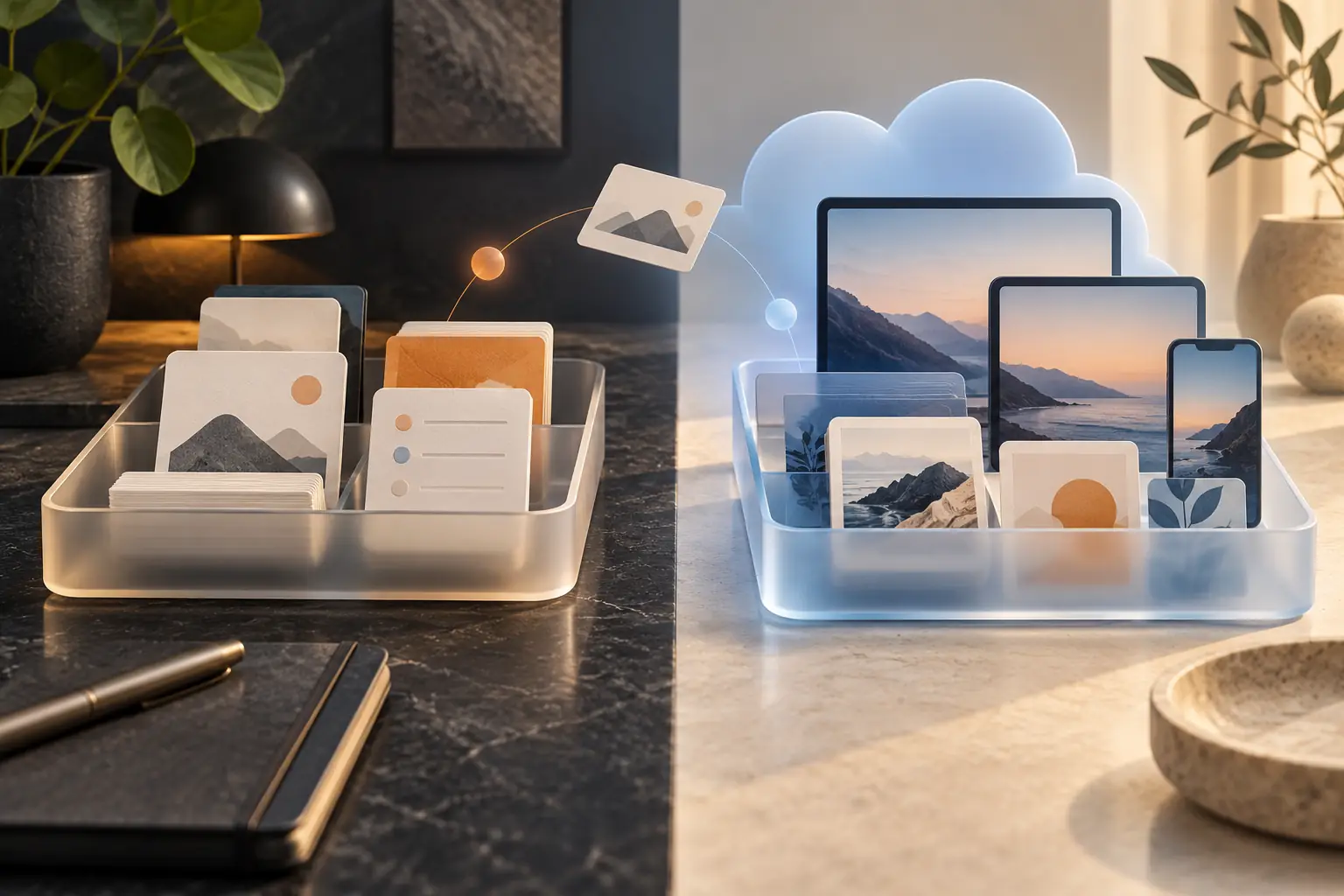 Two content trays representing a comparison of Mac clipboard workflows.