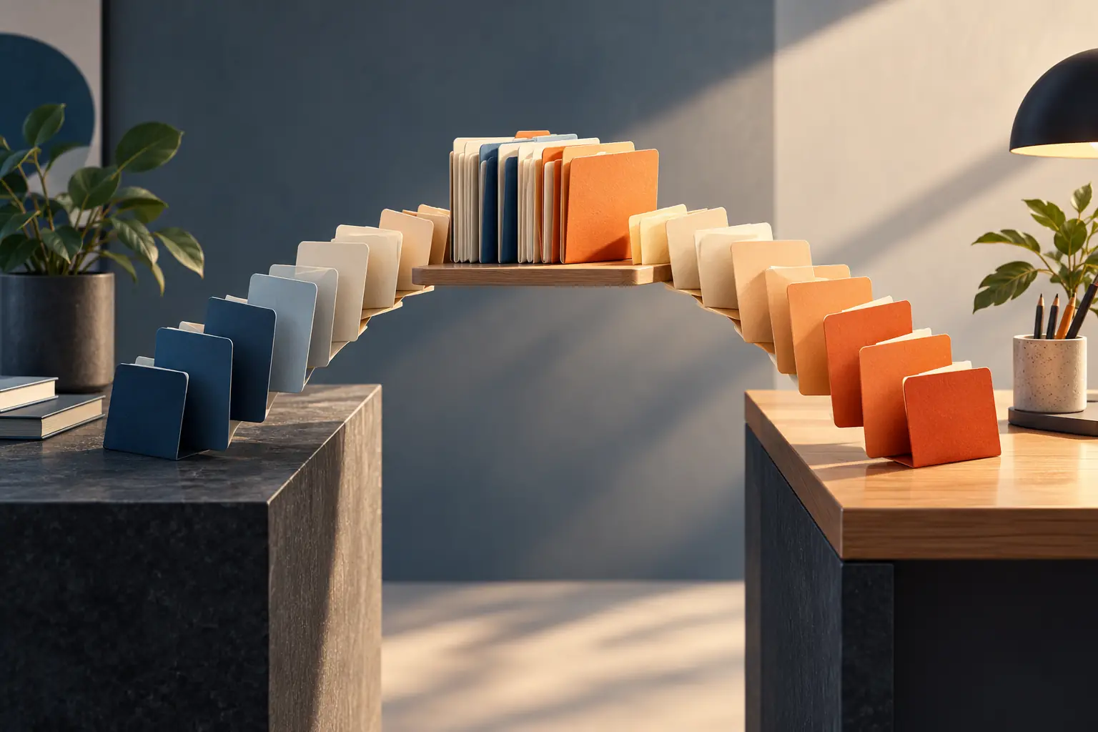 A temporary file shelf bridging two workspaces.